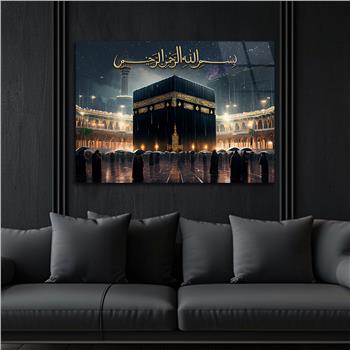 Yatay Dini Temalı Cam Tablo 183