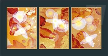 Alüminyum Çerçeveli Sanat Temalı 3lü Set MDF Tablo 0007