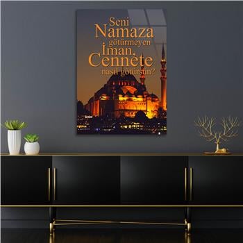 Dikey Dini Temalı Cam Tablo 298