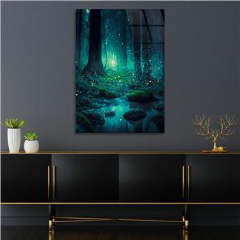 Dikey Sanat Temalı Cam Tablo 520