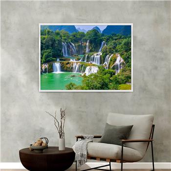 Aluminium Omlijste Natuur Thema Geharde Glasschilderij 095