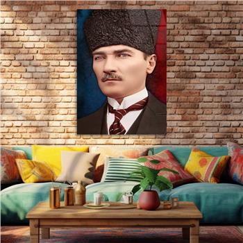 Dikey VatanTemalı Cam Tablo 180