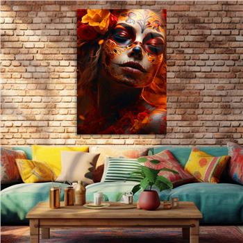 Dikey Sanat Temalı Cam Tablo 442