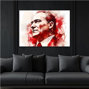 Yatay VatanTemalı Cam Tablo 114