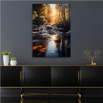 Dikey Doğa Temalı Cam Tablo 284