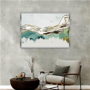 Aluminium Omlijste Kunst Thema Geharde Glasschilderij 037