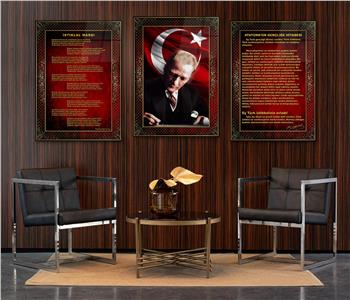  3lü Set VatanTemalı Cam Tablo 20