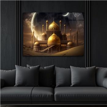 Yatay Dini Temalı Cam Tablo 176