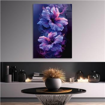 Dikey Sanat Temalı Cam Tablo 454