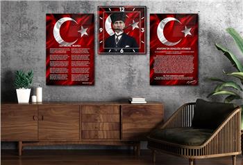 Vatan Temalı Saatli Set 046