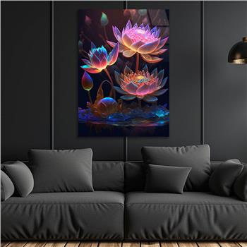 Dikey Sanat Temalı Cam Tablo 482