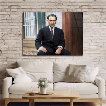 Yatay VatanTemalı Cam Tablo 095