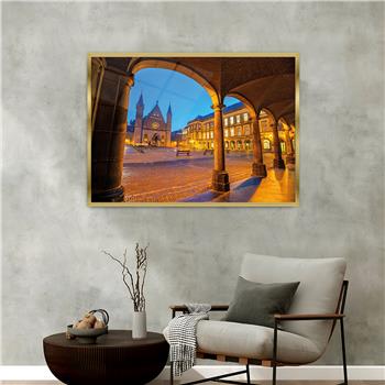 لوحة زجاجية ديني مع اطار ألمنيوم