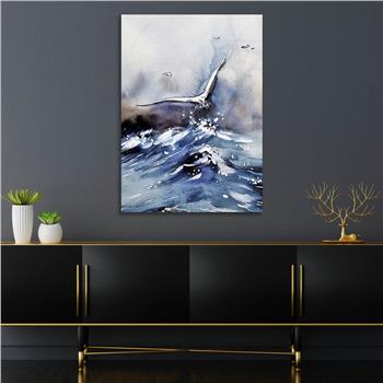 Dikey Sanat Temalı Cam Tablo 417