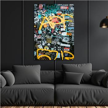 Dikey Sanat Temalı Cam Tablo 512