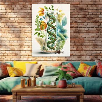 Dikey Sanat Temalı Cam Tablo 396