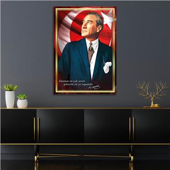 Dikey VatanTemalı Cam Tablo 287