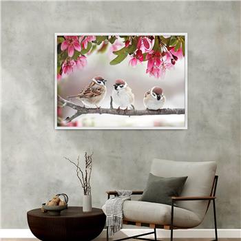 Aluminium Omlijste Natuur Thema Geharde Glasschilderij 157