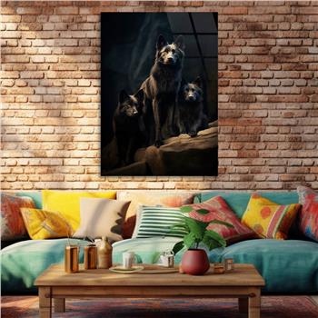 Dikey Doğa Temalı Cam Tablo 433