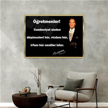 Aluminum-Framed National-Themed Tempered Glass Wall Art 036