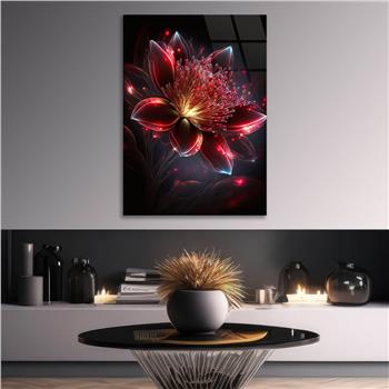 Dikey Sanat Temalı Cam Tablo 434