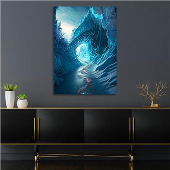 Dikey Sanat Temalı Cam Tablo 468