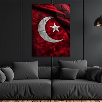 Dikey VatanTemalı Cam Tablo 185