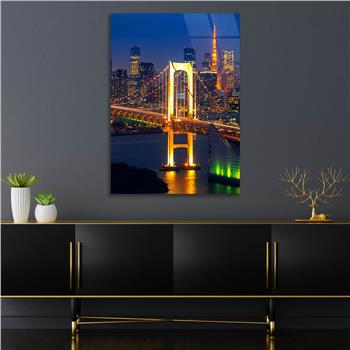 Dikey Doğa Temalı Cam Tablo 228