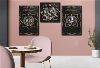 Kunst Thematisches 2-teiliges bedrucktes Glas und Uhrenset