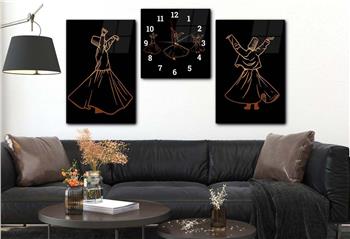 Ensemble de Tableaux et d’horloge 2 pièce sur le thème religieux