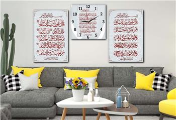 Ensemble de Tableaux et d’horloge 2 pièce sur le thème religieux