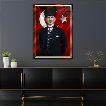 Dikey VatanTemalı Cam Tablo 290