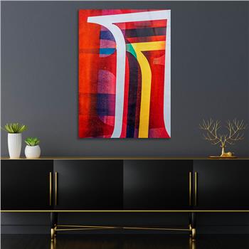 Dikey Sanat Temalı Cam Tablo 513