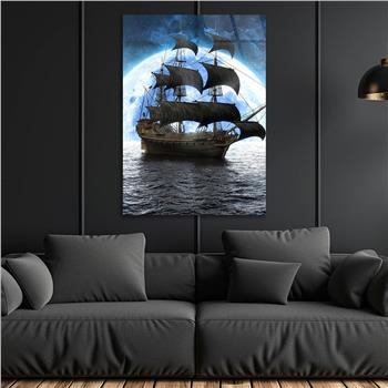 Dikey Sanat Temalı Cam Tablo 335