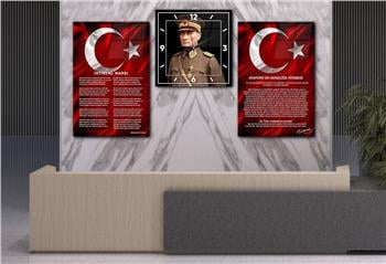 Vatan Temalı Saatli Set 048