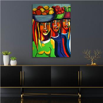 Dikey Sanat Temalı Cam Tablo 393