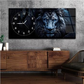 Yatay Saatli Yandan Sanat Temalı Cam Tablo 296