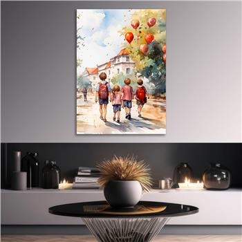 Dikey Sanat Temalı Cam Tablo 443