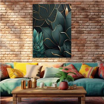 Dikey Sanat Temalı Cam Tablo 577