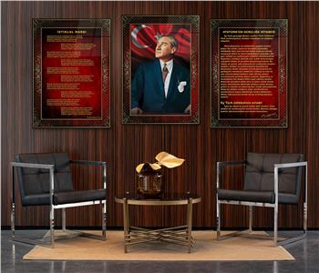  3lü Set VatanTemalı Cam Tablo 17