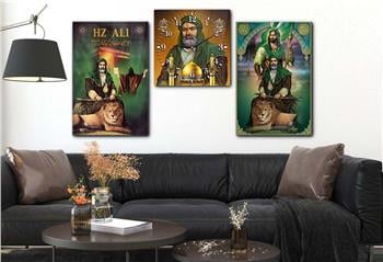 Ensemble de Tableaux et d’horloge 2 pièce sur le thème religieux