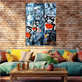 Dikey Sanat Temalı Cam Tablo 549