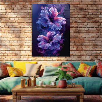 Dikey Sanat Temalı Cam Tablo 454