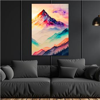 Dikey Sanat Temalı Cam Tablo 383