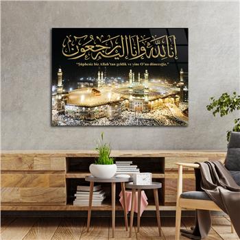 Yatay Dini Temalı Cam Tablo 221
