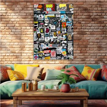 Dikey Sanat Temalı Cam Tablo 548