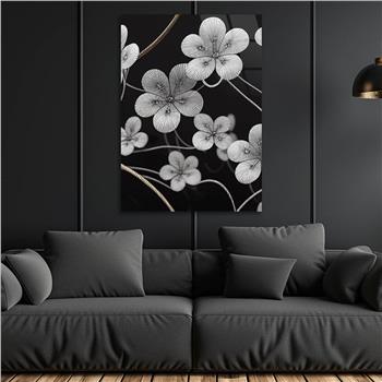 Dikey Sanat Temalı Cam Tablo 440