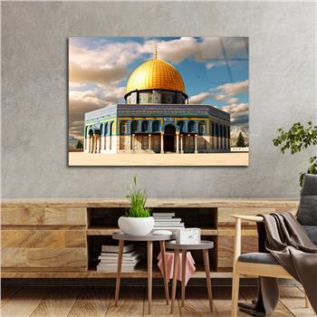 Yatay Dini Temalı Cam Tablo 172