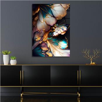 Dikey Sanat Temalı Cam Tablo 371