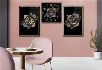 Ensemble de Tableaux et d’horloge 2 pièce sur le thème religieux